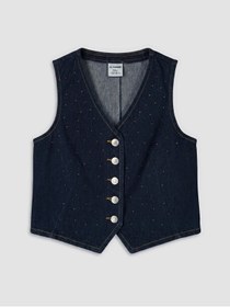 Resim LC Waikiki LCW Kids Kız Çocuk Jean Yelek 