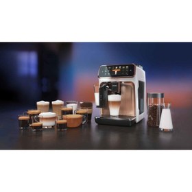 Resim Philips 1500 W , GOLD LatteGo Tam Otomatik Espresso Makinesi, 15 BAR ,12 Çeşit İçecek, EP5443+ BARDAK HEDİYE 