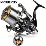 Resim 1 adet Proberos NAG8000-14000 Serisi Ambidextrous Alüminyum Alaşımlı Dönen Olta Makarası, Dayanıklı Metal Yapı, Değiştirilebilir Koluyla, Deniz Balıkçılığı İçin İdeal - Tatil Hediyeleri İçin Dönen Makara (Ramazan, Şükran Günü, Noel, Kurban Bayramı) 
