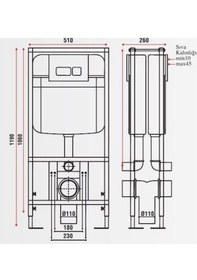 Resim Gömme Rezervuar 2 Kademeli Sırt Sırta 