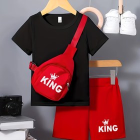 Resim Erkek Çocuk Moda Şort Takımı 