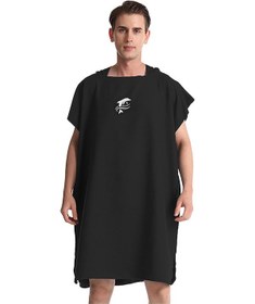 Resim Jeemson Hızlı Kuruyan Kapüşonlu Plaj Havlusu - Yüzme Ve Soyunma İçin Pratik Siyah 