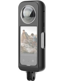 Resim Insta360 X3 Puluz Metal Koruyucu Kafes Teçhizat Muhafaza Çerçevesi Lens Koruyucu Siyah 