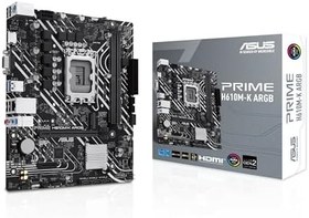 Resim Asus Prime H610M-K ARGB Intel Soket LGA1700 DDR5 5600MHz mATX Gaming (Oyuncu) Anakart 