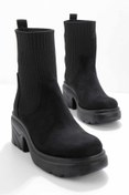 Resim Bambi Siyah Süet Kadın Bot & Bootie K02828197702 