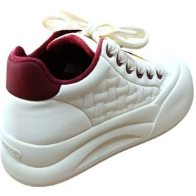 Resim Guja 26k426-1 Kadın Kalın Taban Sneaker Ayakkabı Bej - Bordo Siyah 