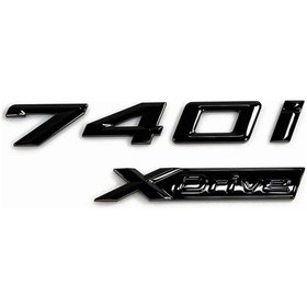 Resim Bmw 740i Ve Xdrive Uyumlu Piano Black Bagaj Yazısı Seti 2'li 3m 3d Abs 