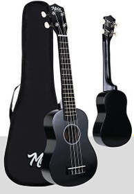 Resim Midex UKX-233BKT Siyah Concert Ukulele (Tuner Tel Askı Çanta Metod Pena) 