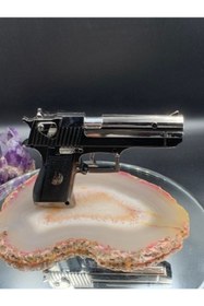 Resim Genel Markalar Desert Eagle Modeli Dekoratif Pürmüz Alevli Hediye Kutulu Siyah Renk Silah Görünümlü Çakmak 