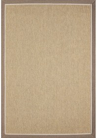 Resim Bombay Bej Halı Kahve Bej Bordürlü Kolay Temizlenen Hasır Dokulu Sisal Halı 664 Bej - Kahve 