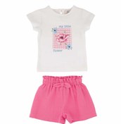 Resim best kids Kız Bebek Beyaz-pembe Şortlu Takım 