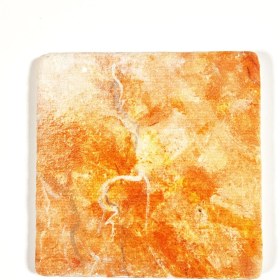Resim Şeker Portakalım Dekoratif Figürlü Doğal Taş Gider Kapağı Banyo Süsü Tekli 10 x 10 cm 