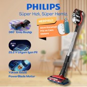 Resim Philips SpeedPro Kablosuz Şarjlı Dik Süpürge PowerCyclone 8 Dijital Motor ve Üçlü Filtrasyon Sistemi 