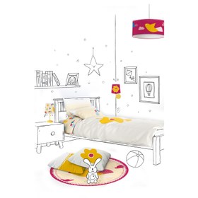 Resim Amulet Çift Taraflı Pamuk Saten Sarı Çocuk Nevresim Seti 140x200cm 