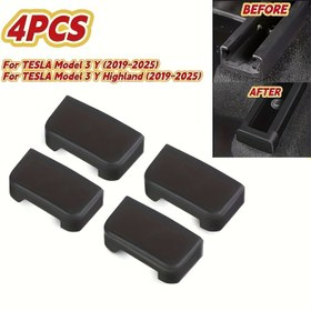 Resim 2025-2025 Modeller için Tesla 21-24 Model Y/17-23 Model 3/24 - 3 Adımlı Kayar Kapak, Ayarlanabilir Kayışlı, Dayanıklı PP Malzeme, Çizilme ve Darbe Dirençli İç Mekan Yükseltmesi 