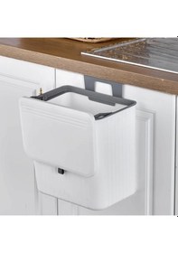 Resim Çöp Kovası Asılabilir Çift Yön Kapaklı Tp727 Beyaz 