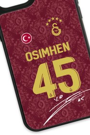 Resim Galatasaray Victor Osimhen 3. Forma İmzalı Cam Telefon Kılıfı - iPhone 14 