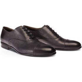 Resim Deery Hakiki Deri Gri Klasik Erkek Oxford Ayakkabı - 01026mgrıc01 