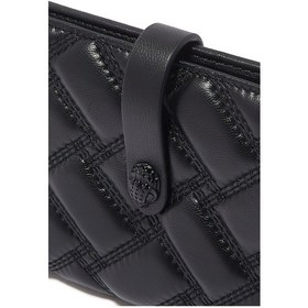 Resim Kurt Geiger Quilted Soft Leather Wallet, Yumuşak Kuzu Derisi Kartlık Siyah 