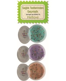 Resim Hayvan Figürlü Slime Mor Turuncu Yeşil 3 Kutu Ele Yapışmayan Slaym Pofuduk Sılaym Oyun Jeli 