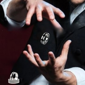 Resim 1 Takım, Görünmez İp ve Mumlu Sihirli Uçan Halkalar Seti, Yakın Mesafe Parti Performansları İçin Dönen Uçuş Halkası Kiti, Rastgele Oyun Kartları ve Halkalar Dahil, 18 Yaş Üzeri için Uygun Halloween 