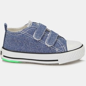 Resim Vicco Pino Işıklı Unisex Bebek Kot Spor Ayakkabı Mavi 