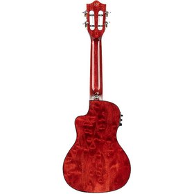 Resim Lanikai QM-RDCEC Quilted Maple Elektro Ukulele - Kırmızı (Üst Segment - Concert Boy) | Kapitone Akçaağaç Kapak, Fishman Kula Preamp ve Ekolayzer, Parlak Kırmızı Finish, Zengin Rezonans | Ölçüler: Concert Boy 