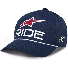 Resim Alpinestars Ride Comp Snapback Şapka Mavi Beyaz Kırmızı 