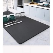 Resim Kaymaz Tabanlı Çok Amaçlı Su Emici Sihirli Tezgah Üstü Bulaşık Yıkama Kurulama Kurutma Matı 