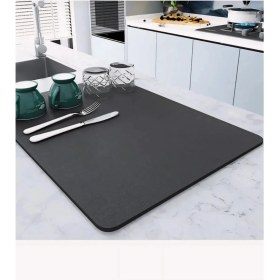 Resim Kaymaz Tabanlı Çok Amaçlı Su Emici Sihirli Tezgah Üstü Bulaşık Yıkama Kurulama Kurutma Matı 