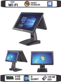 Resim avapos İntel I7 Ava-1561 15.6'' Ön Ekran 11.6'' Arka Ekran 8gb Ram 120ssd Wifi Hoparlör 