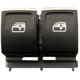 Resim otobalcı Seat Leon Ikili Cam Açma Düğmesi Kromlu 2014--2022 Beyaz Isıklı 