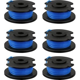 Resim Qcuiil Ryobi One+ AC14RL3A 18V 24V 40V Akülü Çim Biçme Makineleri Için 6'lı Yedek Makara, Otomatik Beslemeli Ot Ayıklama Ipi (Yurt Dışından) 