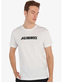 Resim Hummel Hmlelemental Logo Cotton Tee Erkek Beyaz T-shirt 911947-9001 Beyaz 