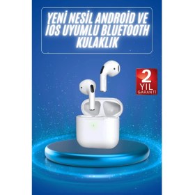 Resim Techno Stock 4.nesil Bluetooth Kulaklık Yüksek Ses Kaliteli Dokunmatik Kontrol Özellikli 