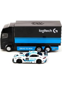 Resim Tarmac Works 1:64 x Logitech Mercedes Amg Gt3 Logitech G Race With Plastic Truck Packaging 