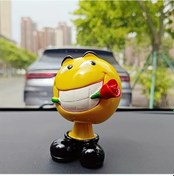 Resim Honeybeeshop Flört Sevimli Karikatür Sallanan Başlıklı Bebek Figürü Araba Ve Masa Süsü Gösterge Paneli Dekoru 