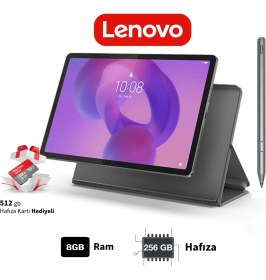 Resim Lenovo Tab 2. Nesil 8gb 128GB 11.5" 2.5k Tablet Gri Kalem ve Kılıf Hediyeli Eğitim Ofis ve Oyun Için Üstün Performanslı Tablet Seti 