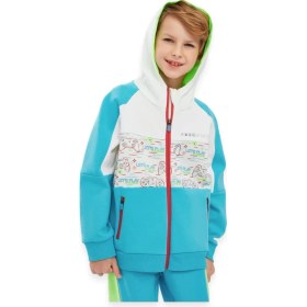 Resim Skechers SK241075 2xi-Lock Fullzip Hoodie Beyaz Erkek Çocuk Ceket 