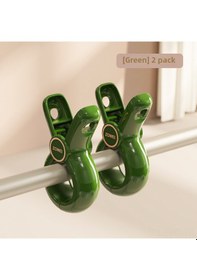 Resim Hangfox Yeşil Yeşim Renkli 2 Adet, Ağır Yükler İçin Yıkama Çantası, Yorgan, Battaniye Tutucu, Rüzgar Dayanıklı, İz Bırakmaz Plastik Çanta Klemensi 