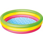 Resim Bestway 3 Boğumlu Renkli Yuvarlak Havuz 102x25 cm 