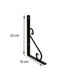 Resim Ferforje Raf Altı No:3 Siyah 