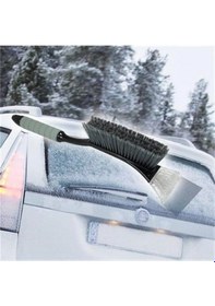 Resim Araç Camı Kar Süpürgesi Buz Kazıyıcı Ve Kar Temizleme Fırçası Siyah 