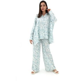 Resim Wpr Zebra Desenli Alt Üst İkili Takım - Mavi-mavi Mavi 