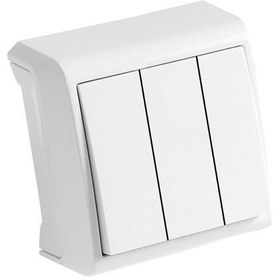 Resim Viko 90681068 Vera Beyaz Üçlü Anahtar Sıva Üstü 