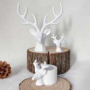 Resim 3lü Silikon Set - DİY Geyik Boynuzlu Silikon Kalıp Silindirik Mumluk Kalıp Kristal Epoxy Reçine Kalıp Geyik Boynuzu Dekorasyon Silikon Kalıp Noel Geyik Takı Çerçevesi Ayna Epoxy Reçine Kalıp Ev Dekorasyonu Dly Bahçe Çit Dekorasyonu 