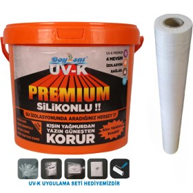 Resim Boysat Avantajlı Paket Uv-K Premium Silikonlu 15 kg Su Yalıtım Boyası ve Izolasyona Yardımcı Keçe 
