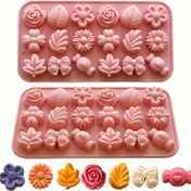 Resim 18 Delikli Silikon Fırın Kalıbı, Kurabiye, Çikolata, Şeker, Kek, Buz Küpleri, Reçel, Gummibärchen, Puding, Tulip Şekilli Silikon Kalıp, Doğum Günü, Düğün, Parti, Fırın Kalıpları 