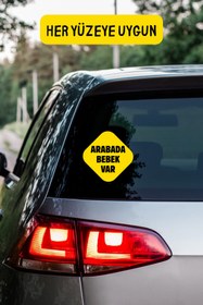 Resim alışveriş kurdu Arabada Bebek Var Araba-Motosiklet Cam Etiket Sticker - Unisex 