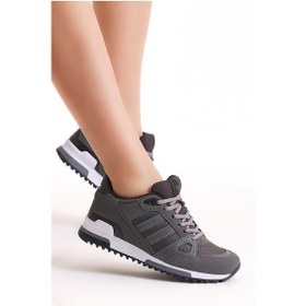 Resim Termo Taban Şeritli Bağcıklı Unisex Füme Spor Ayakkabı Tb282-0 Füme 